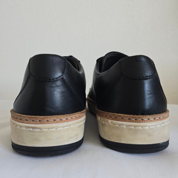 To Boot New York Adam Derrick Leather Sneaker Mens 7.5 Black Made in Italy - Picture 9 of 12